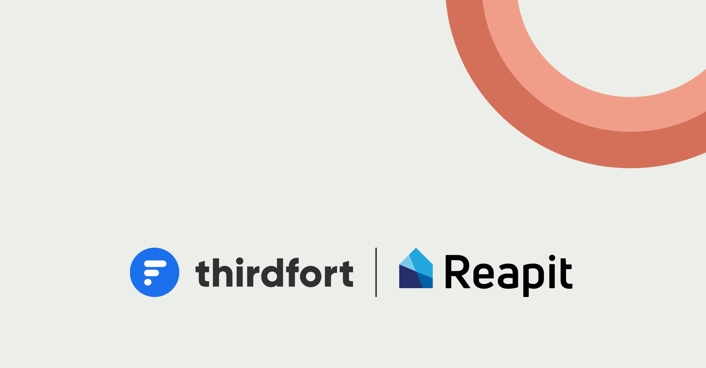 Thirdfort logo and Reapit logo on a grey background