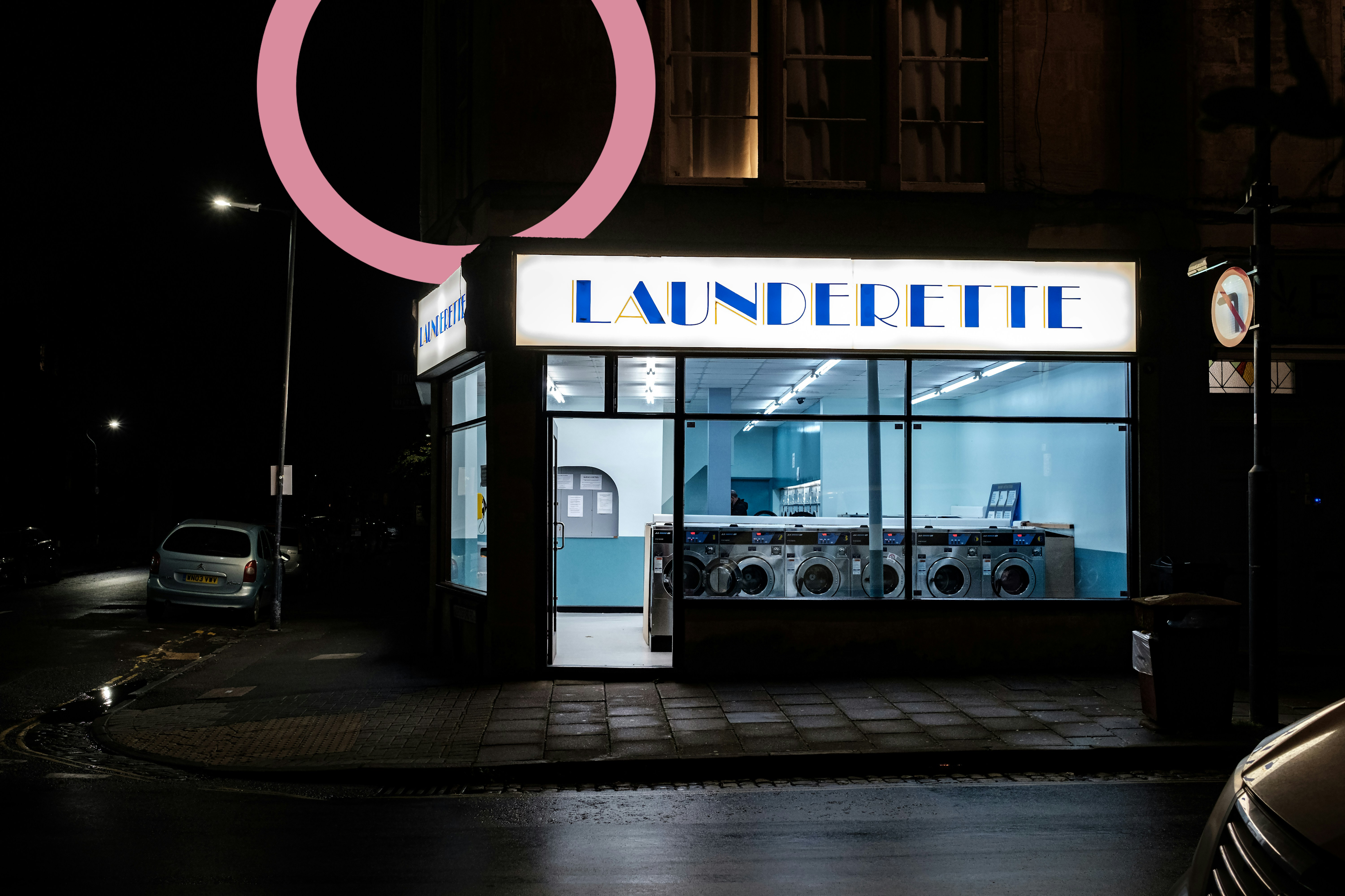 Laundrette shop front