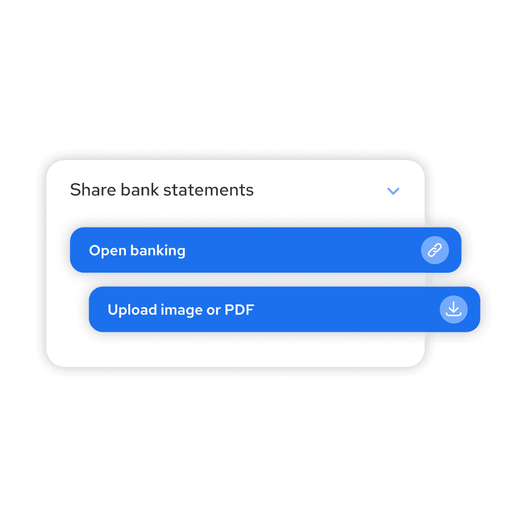 app ui for uploading bank statements