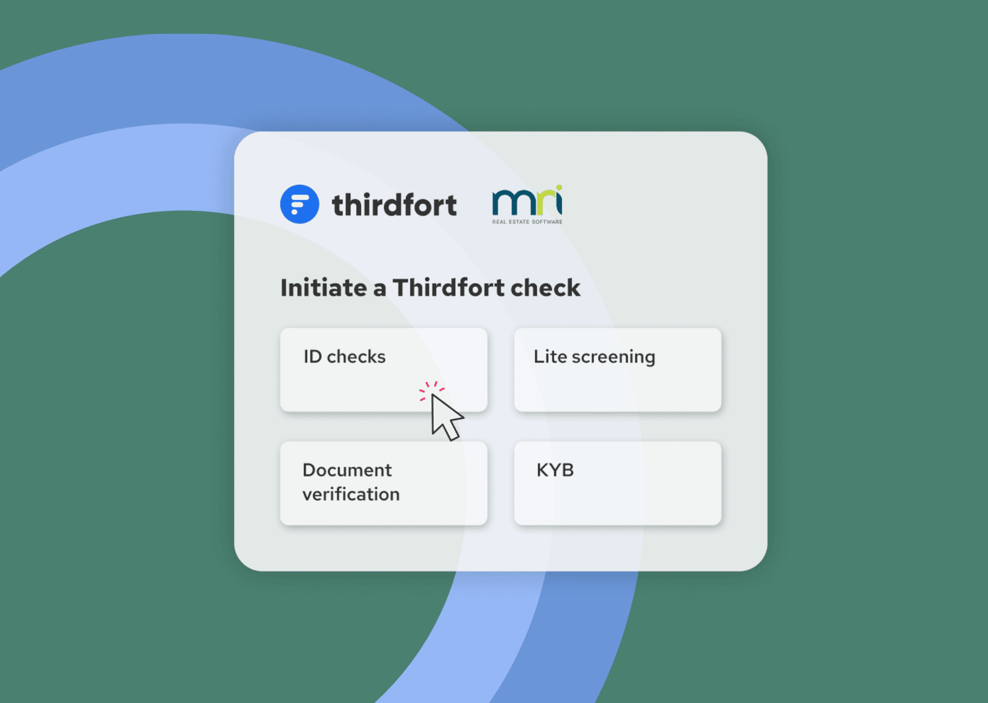 A stylised image of Thirdfort check creation within MRI