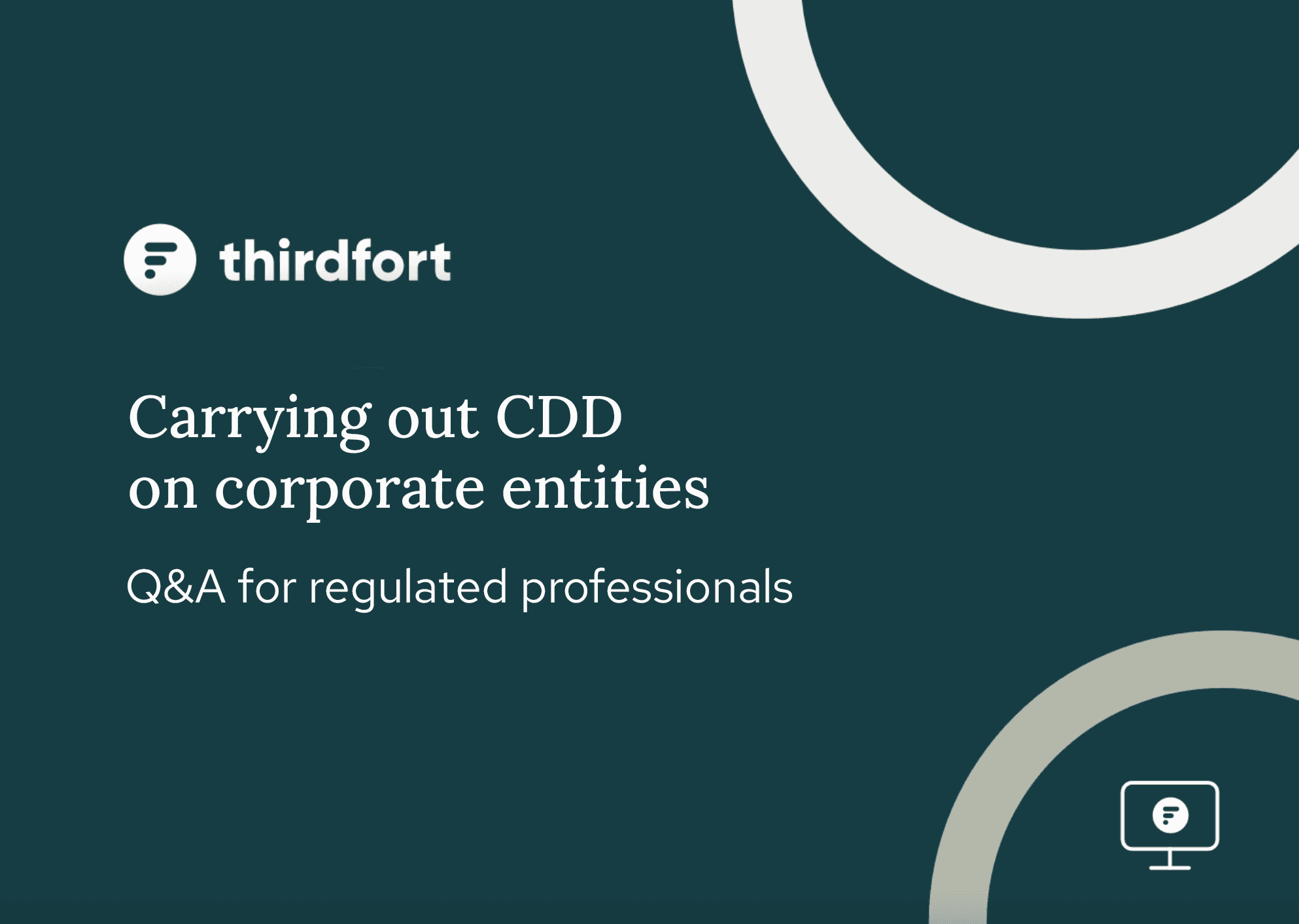 Webinar Carrying out CDD on corp entities